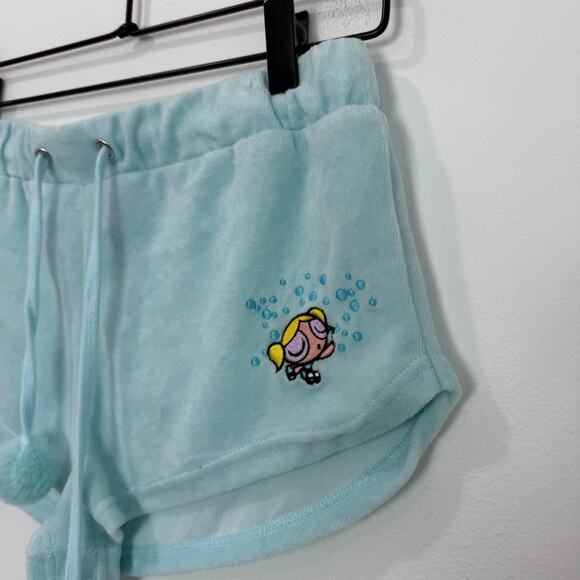 Dolls Kill x Powerpuff Girls Everything Nice Velour Hoodie Short Set Size Medium - Picture 8 of 13
